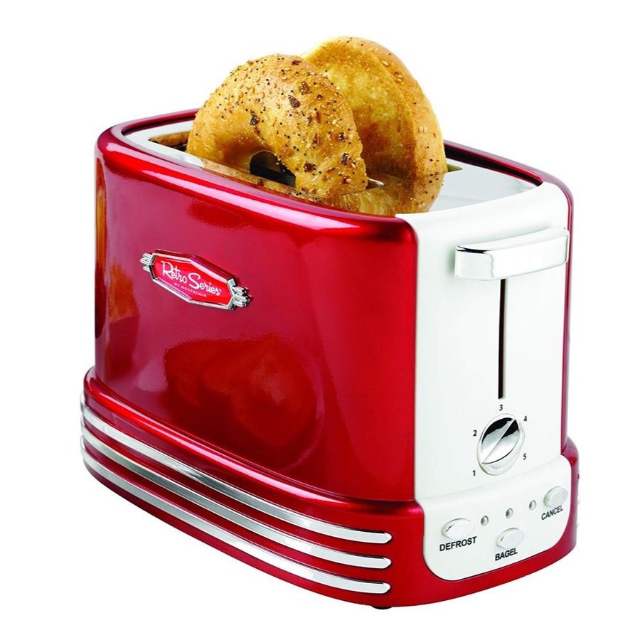 ノスタルジア Nostalgia トースターRTOS200 Retro 2-Slice Bagel Toaster レトロ ベーグル トースト 2色 アメリカキッチン家電