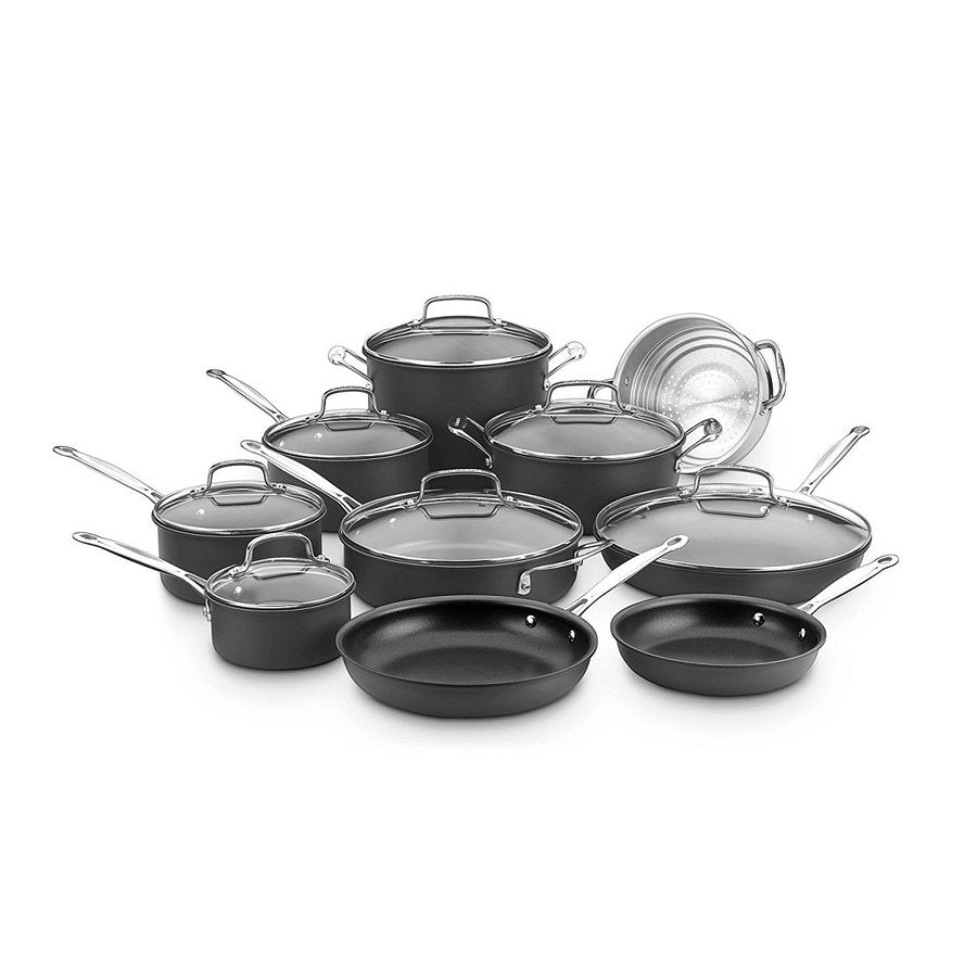 クイジナート Cuisinart 66-17N Chef's Classic こげつかない 硬質アルマイト加工 調理器具 フライパン 鍋 17点 セット ブラック アメリカキッチン雑貨