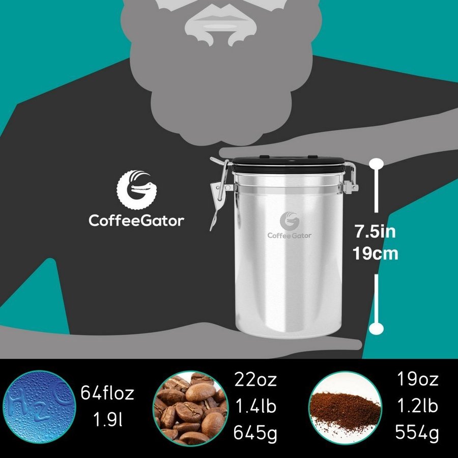 コーヒーゲーター Coffee Gator Coffee Container コーヒーキャニスター ステンレス 保温保冷 カップ コーヒー用品 アメリカキッチン雑貨