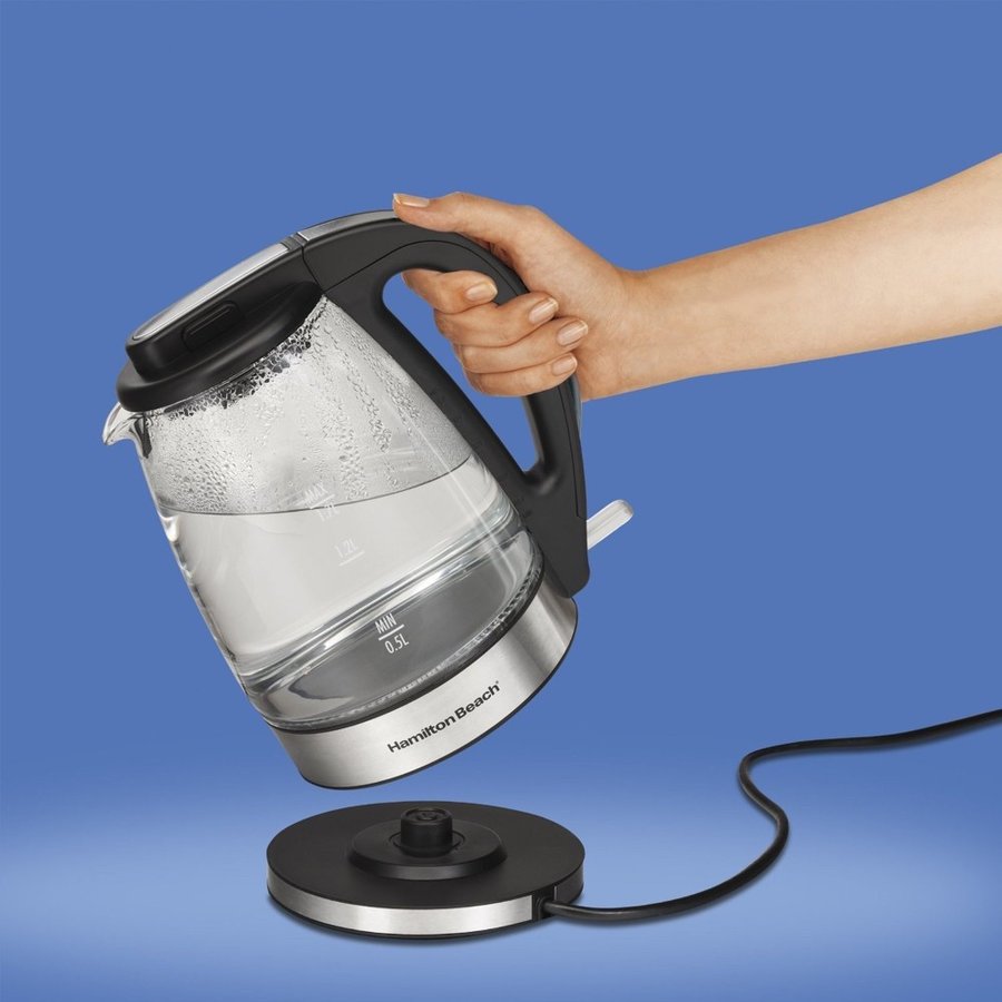 ハミルトンビーチ Hamilton Beach 電気ケトル 40865 Glass Electric Kettle, 1.7-Liter アメリカキッチン家電
