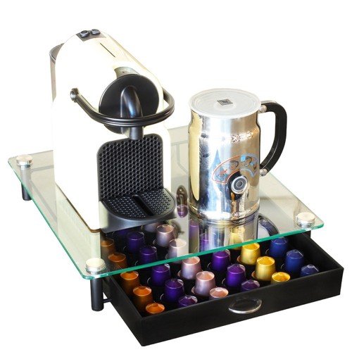 デコブロス DecoBros Nespresso クリスタルガラス木製 ネスプレッソコーヒーカプセルホルダーストレージ アメリカキッチン雑貨