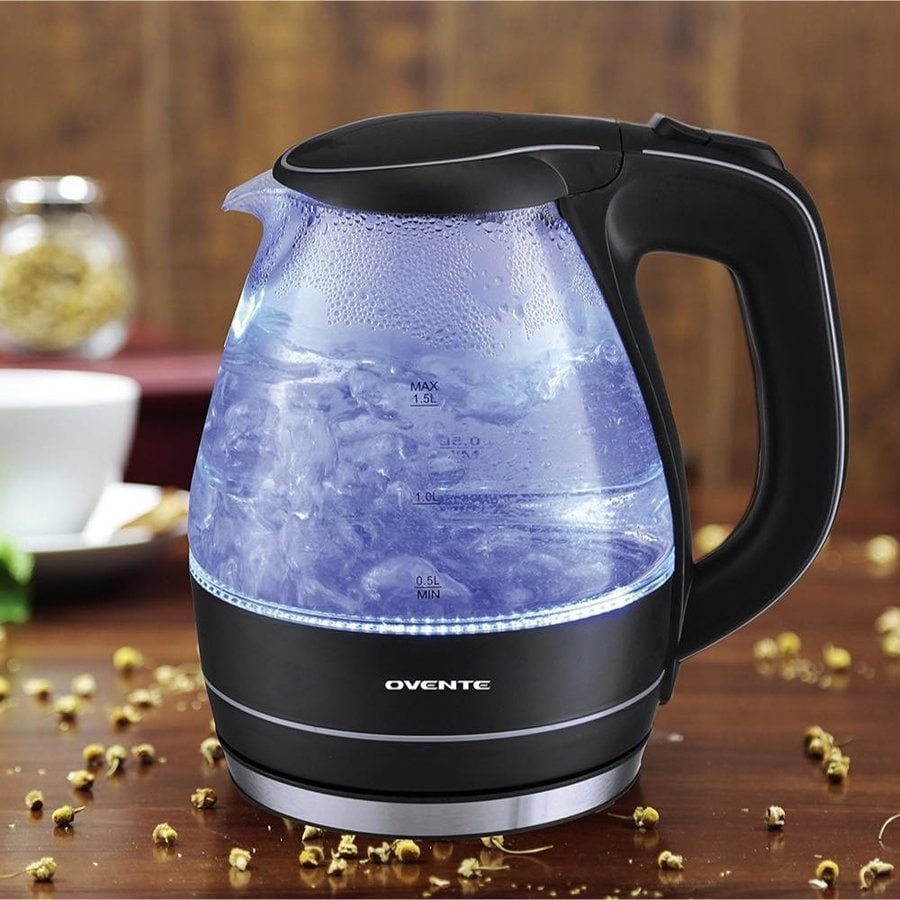 オヴェンテ Ovente 電気ケトル 電気やかん エレクトリックケトル KG83B 1.5L Glass Electric Kettle Black アメリカキッチン家電