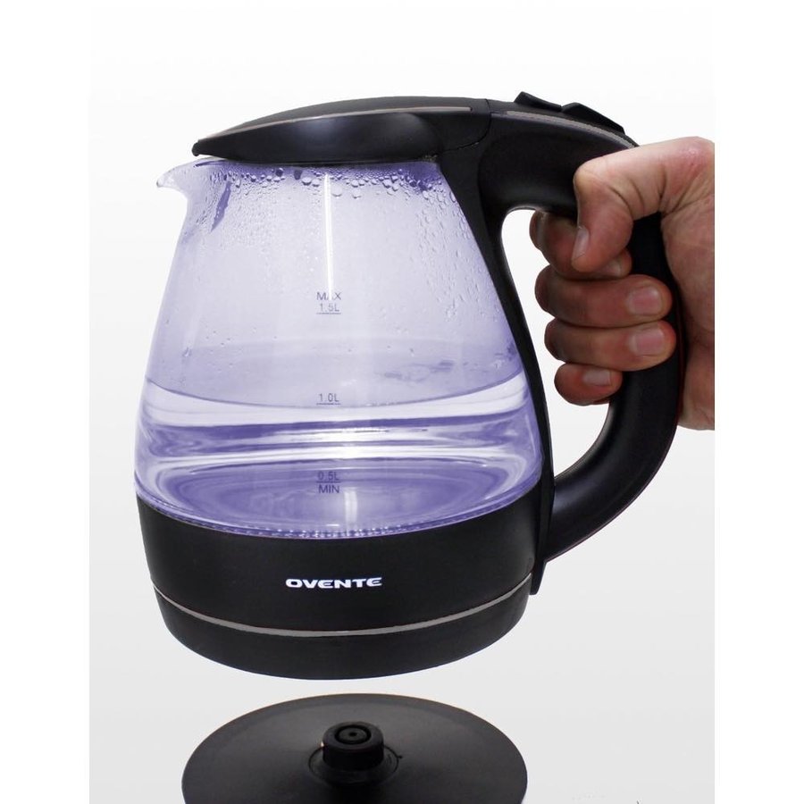 オヴェンテ Ovente 電気ケトル 電気やかん エレクトリックケトル KG83B 1.5L Glass Electric Kettle Black アメリカキッチン家電