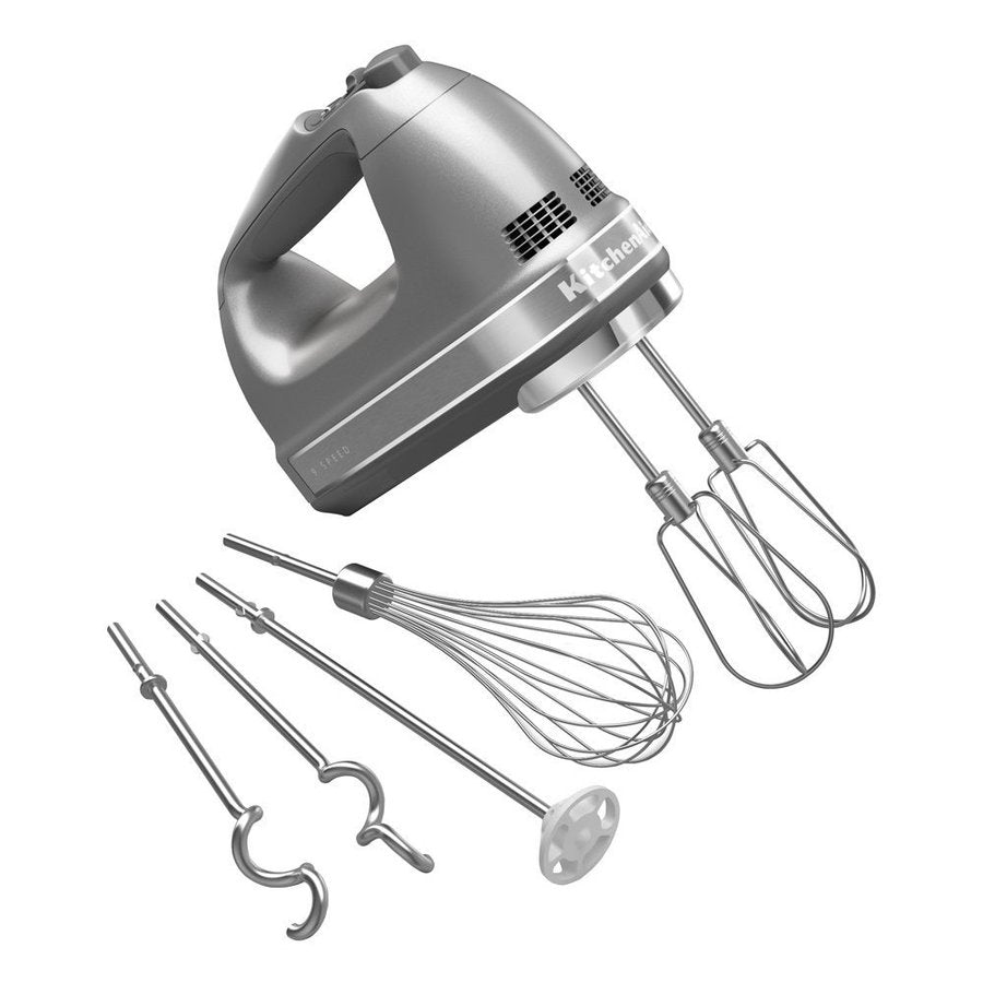 キッチンエイド KitchenAid KHM926CU ターボ ハンドミキサー ハンドミキサー 泡だて器 9種類のスピード 強力パワー 軽量 シルバー アメリカキッチン家電