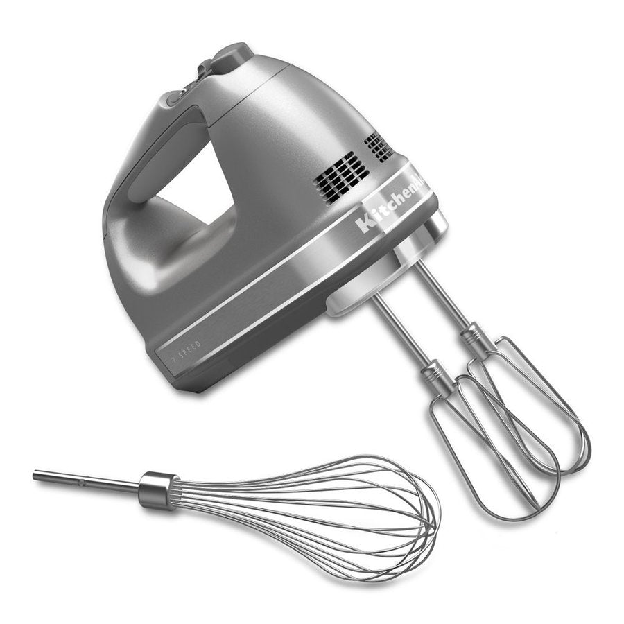 キッチンエイド KitchenAid KHM7210CU 7 スピード ターボ ハンドミキサー 泡だて器 デジタル アタッチメント付き シルバー アメリカキッチン家電