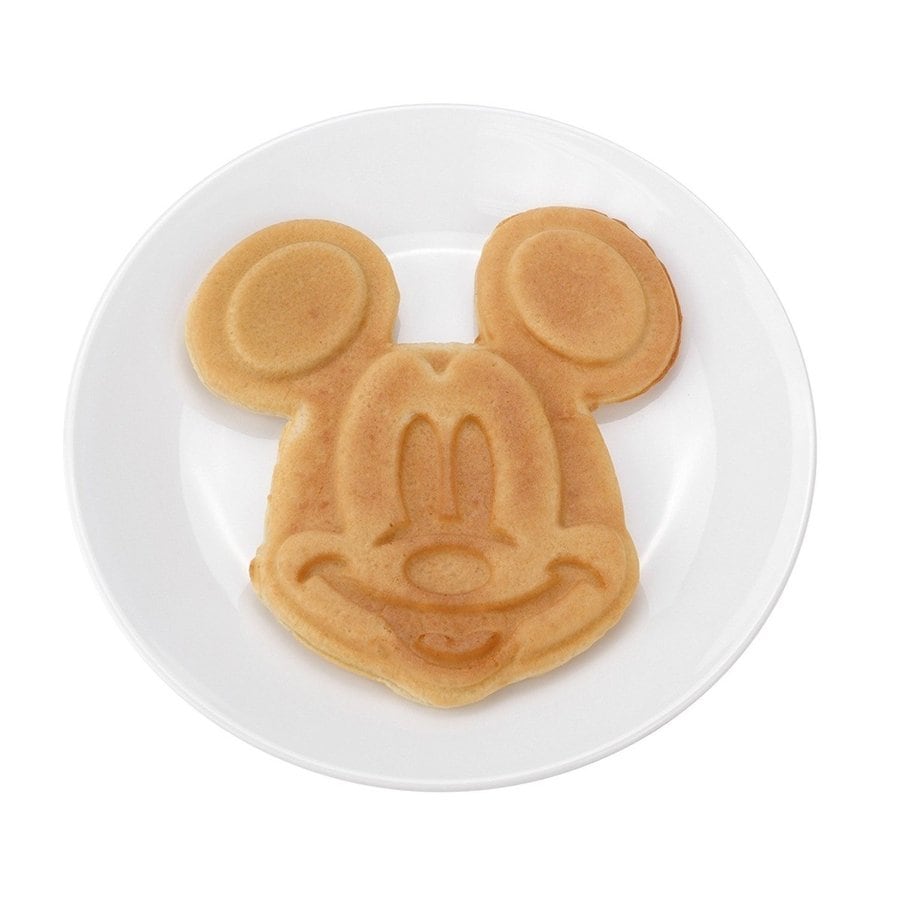 ディズニー ミッキーワッフルメーカー Disney ノンスティックプレート搭載 ミッキーマウス形ワッフルが作れる 直径約18cmのワッフル