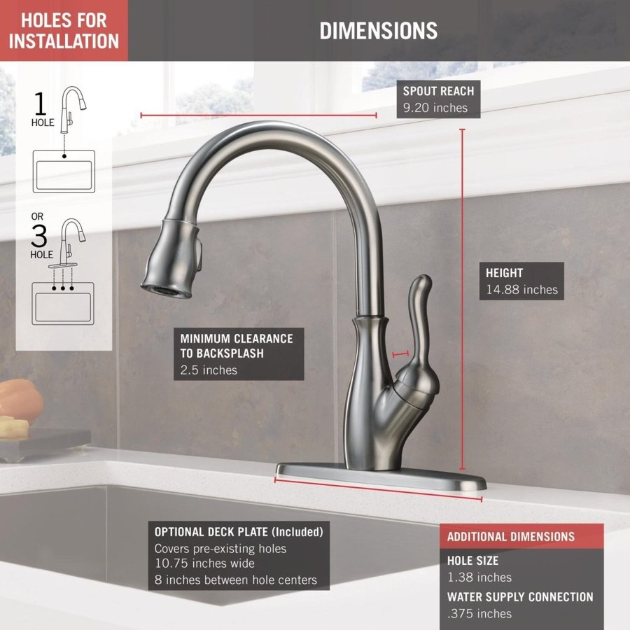 デルタフォーシット DELTA キッチン蛇口 FAUCET 9178-AR-DST アメリカキッチン雑貨