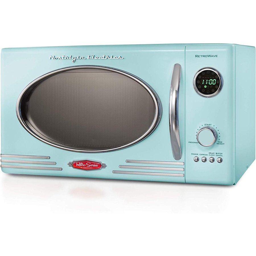 ノスタルジア Nostalgia RMO4AQ レトロ大型 800ワット 電子レンジ アクア