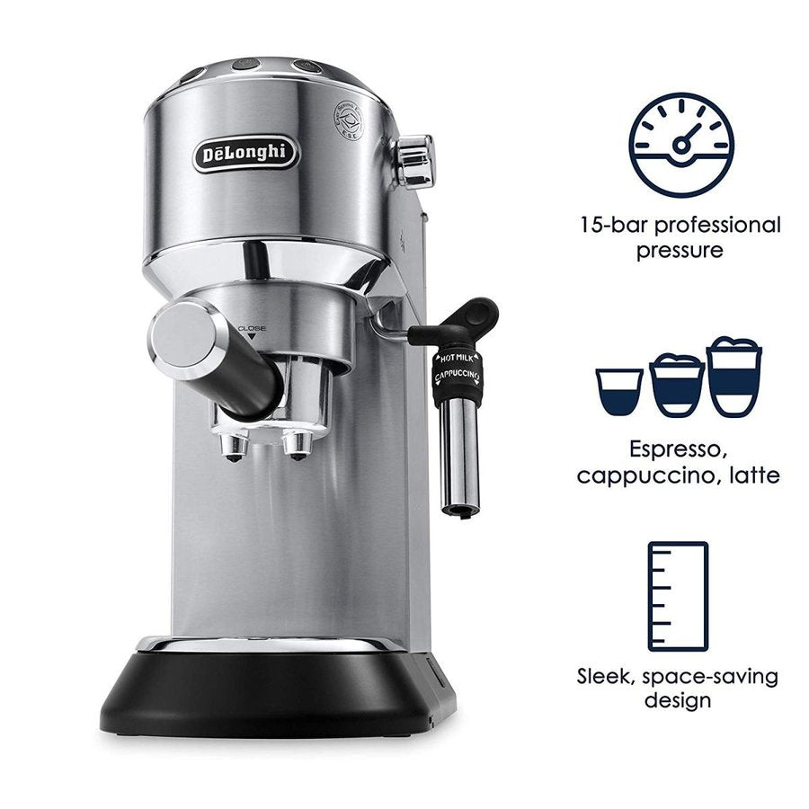 デロンギ De'longhi Dedica Deluxe エスプレッソEC685M シルバー エクスプレッソマシン コーヒーメーカー コーヒーマシン アメリカ