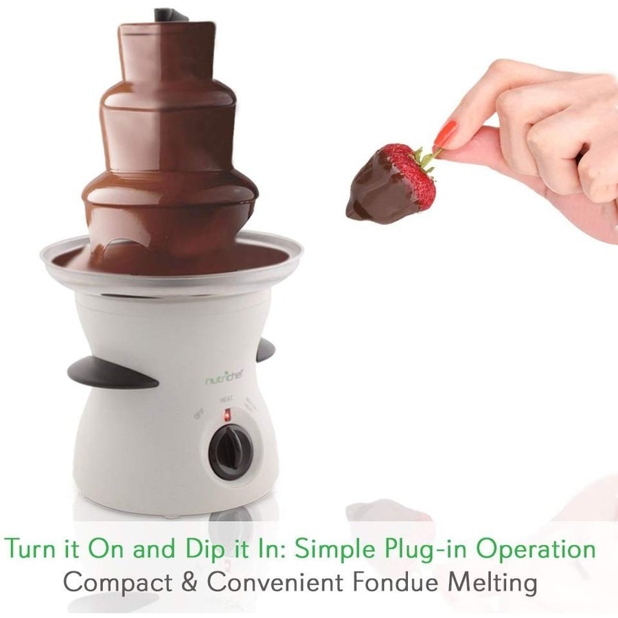 チョコレートファウンテン NutriChef PKFNMK16 噴水 フォンデュ 保温 ディップ