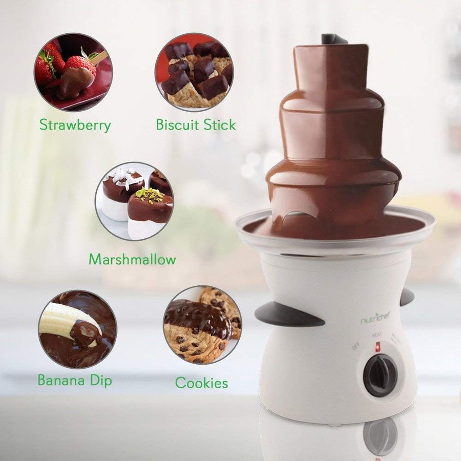 チョコレートファウンテン NutriChef PKFNMK16 噴水 フォンデュ 保温 ディップ