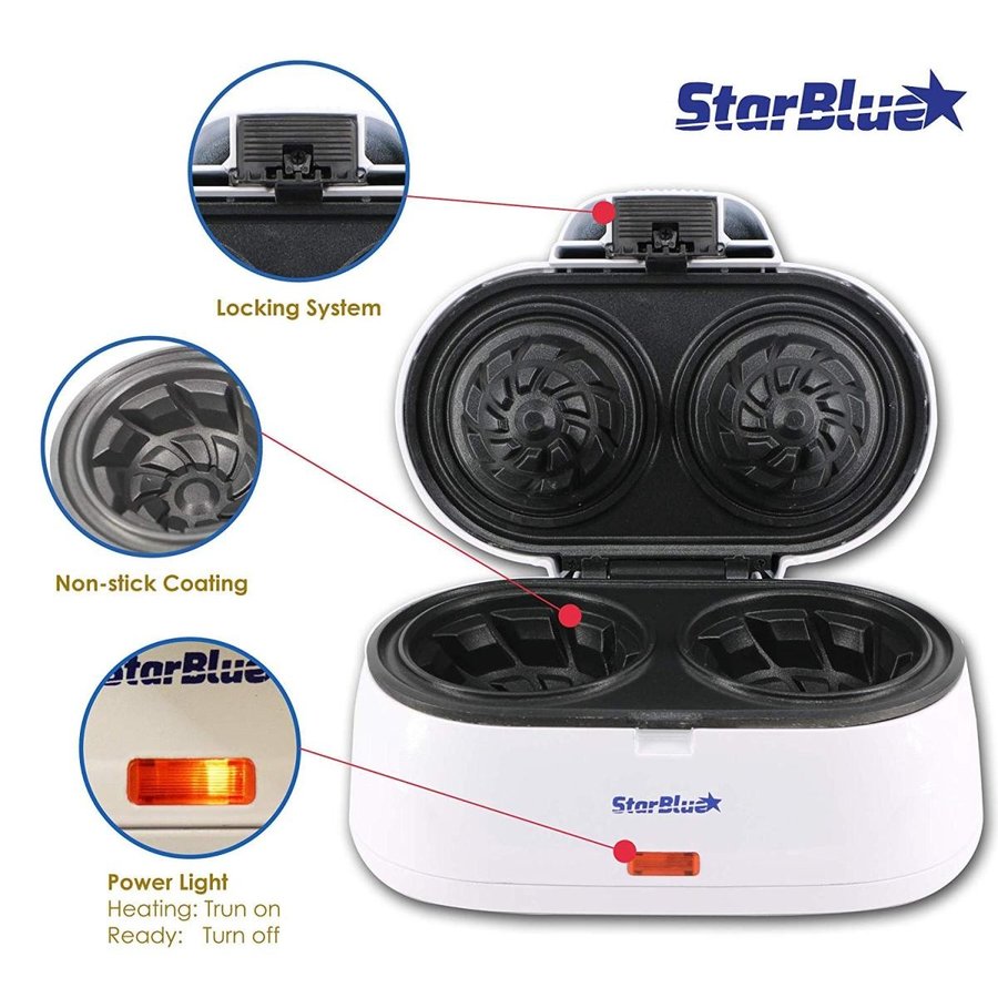 ダブルワッフルボウルメーカー StarBlue SB-SW2238D ワッフルメーカー