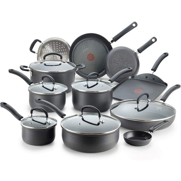 ティファール 調理器具セット T-FAL E765SH テフロン加工 17個 フライパン ブラック