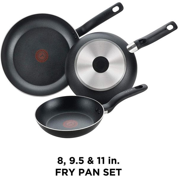 ティファール 調理器具セット T-FAL B363S3 テフロン加工 3個 フライパン ブラック