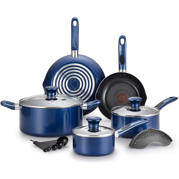 ティファール 調理器具セット T-FAL B037SE64 テフロン加工 14個入り ブルー
