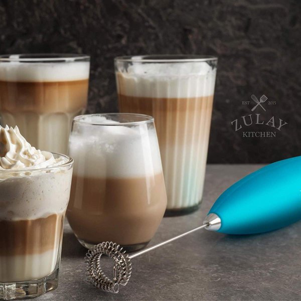 Zulay ミルクフォーマー Milk Boss 電動 自動 ミルク泡立て器 ハンディミニブレンダー