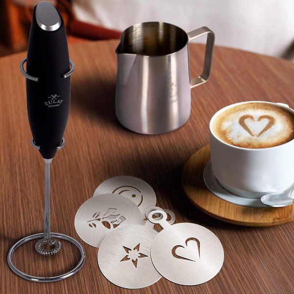 Zulay Kitchen ミルクフォーマーセット Complete Set 電動 ミルク泡立て器