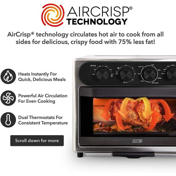 ダッシュ エアーフライヤーオーブン DASH DAFT2350GBSS01 シェフシリーズ 23L
