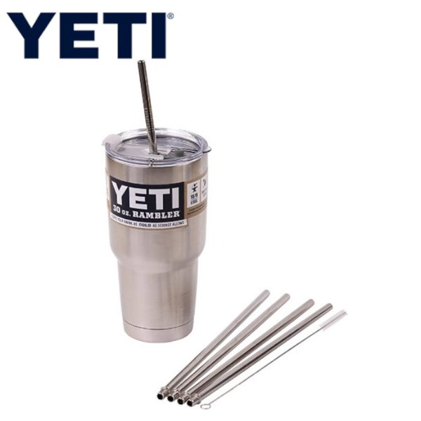 【YETI】タンブラー用ストロー ストローホール フタ Stainless