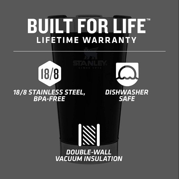 スタンレー 真空断熱パイントグラス Stanley 10-01704-056 蓋付き