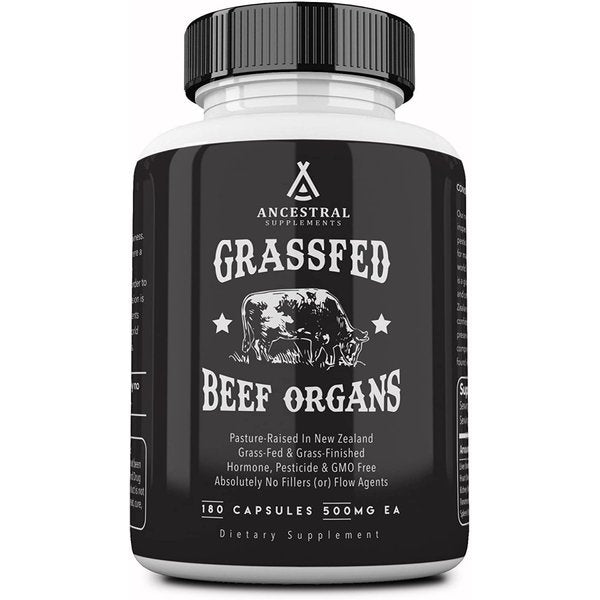 牧草肥育ビーフ内臓栄養カプセル Ancestral Supplements 180カプセル
