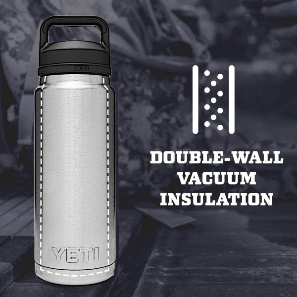 YETI イエティ ランブラー 26oz(769ml)ウォーターボトル ステンレススチール black YETI 真空断熱 魔法瓶