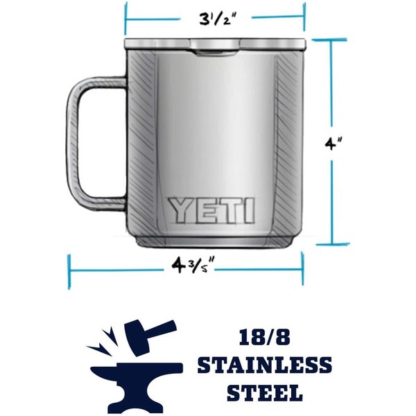 イエティ ランブラー 295ml マグカップ ステンレススチール YETI 真空断熱 蓋付きマグ