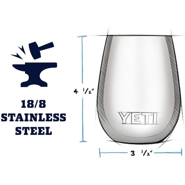 イエティ ランブラー 295ml ワインタンブラー 2個 ステンレススチール YETI 真空断熱