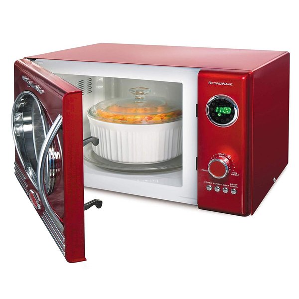 レトロ電子レンジ Nostalgia RMO400RED 12設定機能付き