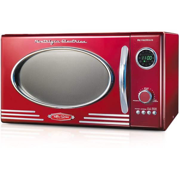 レトロ電子レンジ Nostalgia RMO400RED 12設定機能付き