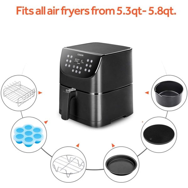 コソリ エアフライヤーアクセサリー 6ピース COSORI C158-6AC ノンフライヤー 付属品