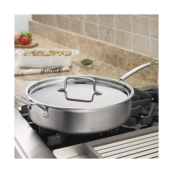 クイジナート ソテー用鍋 Cuisinart MCP33-30HN MultiClad カバー付き