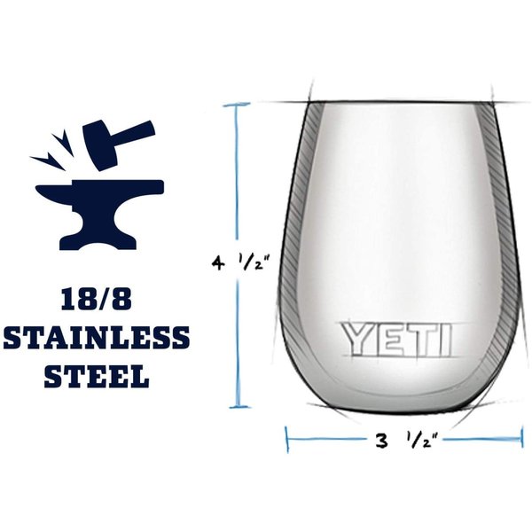イエティ ランブラー 295ml ワインタンブラー 2個 ステンレススチール YETI 真空断熱