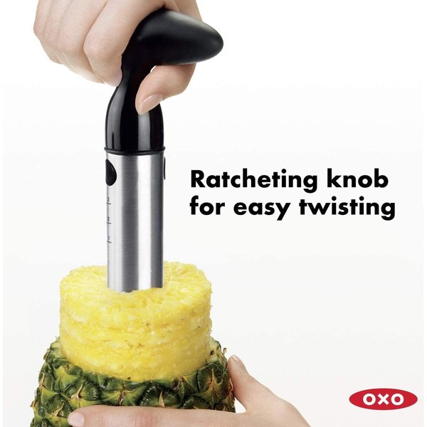 パイナップル 芯抜き OXO オクソー ステンレススチール パイナップルコアラー&スライサー