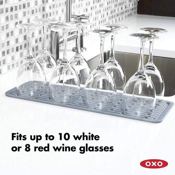 オクソー グッドグリップ シリコン ステムウェアドライマット OXO グレー 水切りマット