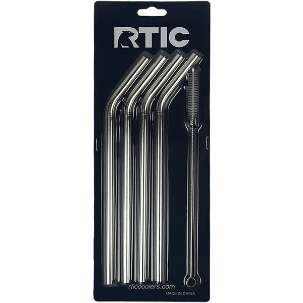 アールティック ステンレススチールストロー 4本パック RTIC 掃除ブラシ付き