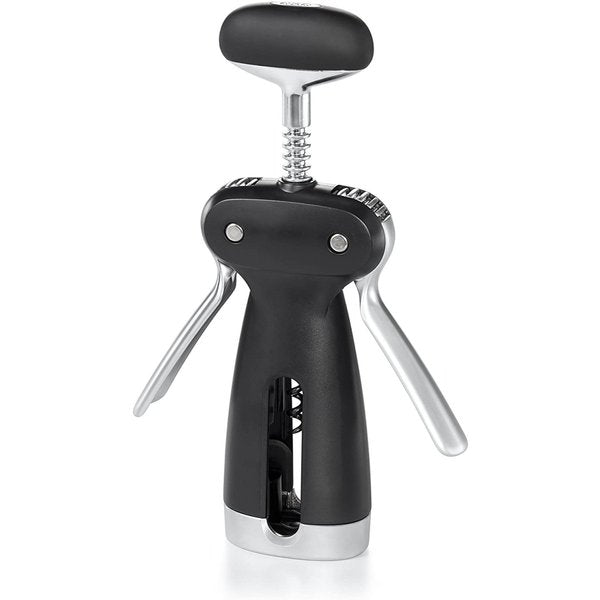 オクソー ウィング式 コルクスクリュー ホイルカッター付き OXO ブラック ワインオープナー