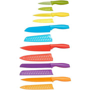 12ピースカラフル包丁セット AmazonBasics 0183-12PACK カバー付き