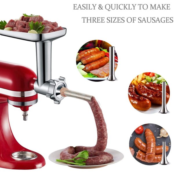 メタルフードグラインダーアタッチメント Cofun スタンドミキサー用 KitchenAid キッチンエイド対応