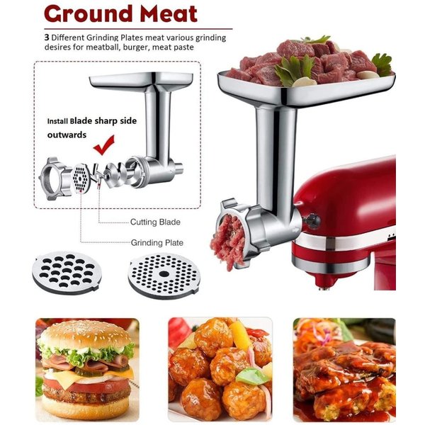 フードミートグラインダーアタッチメント Gvode スタンドミキサー用 KitchenAid キッチンエイド対応