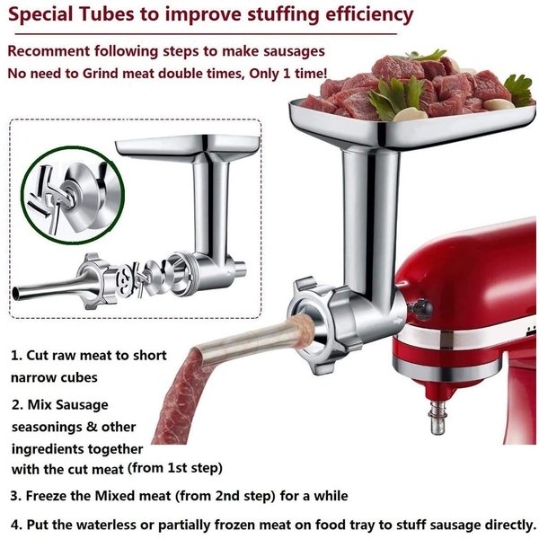 フードミートグラインダーアタッチメント Gvode スタンドミキサー用 KitchenAid キッチンエイド対応