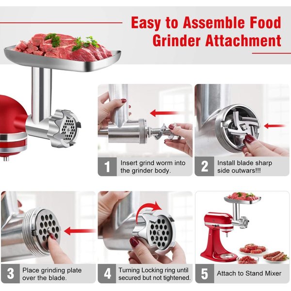 アタッチメント 6ワイヤ 泡立て器 KITCHPOWERR KN256WW ミキサー用 KitchenAid キッチンエイド対応