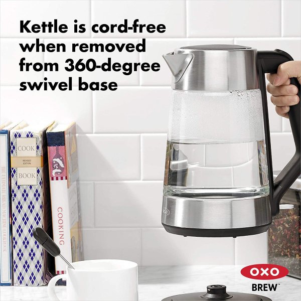 オクソー ブリュー コードレス ガラス電気ケトル OXO 電気ヤカン 湯沸かし器