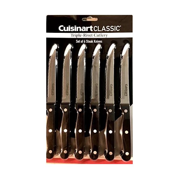 クイジナート ステーキナイフセット 6ピース ブラック Cuisinart C77TR-6PSK