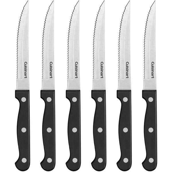 クイジナート ステーキナイフセット 6ピース ブラック Cuisinart C77TR-6PSK