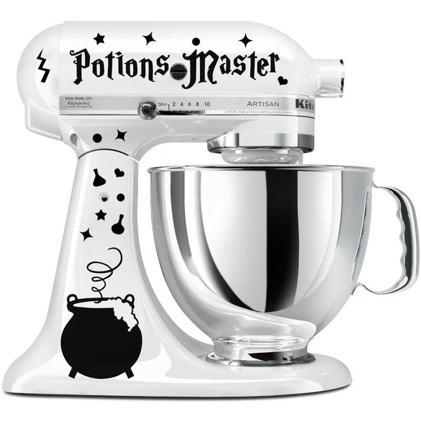 DOOMSDAYDECALS Potions Master魔女釜ブラックデコレーションシール KitchenAid キッチンエイド対応