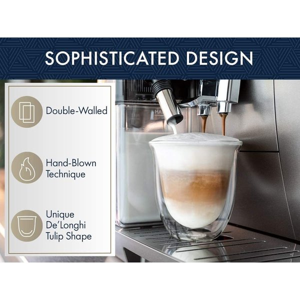 デロンギ カプチーノグラス 2個セット De'longhi 5513214601 コーヒーカップ