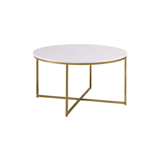 リビング コーヒー テーブル ゴールドアメリカ輸入家具 マーブル柄 アメリカ輸入家具 36" Coffee Table