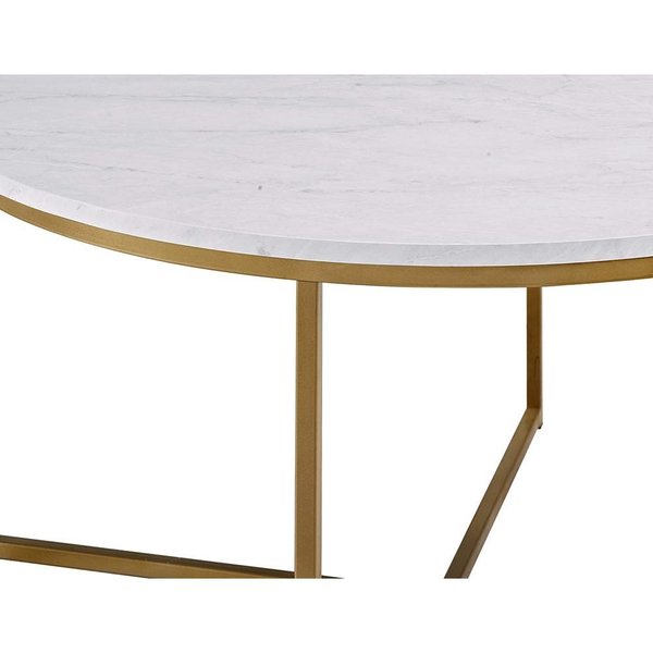 リビング コーヒー テーブル ゴールドアメリカ輸入家具 マーブル柄 アメリカ輸入家具 36" Coffee Table