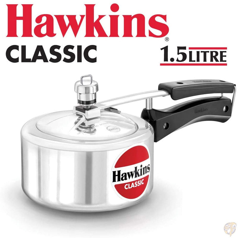 HAWKINS Classic CL15 1.5リットル 新改良型アルミニウム圧力鍋 ホーキンス圧力鍋